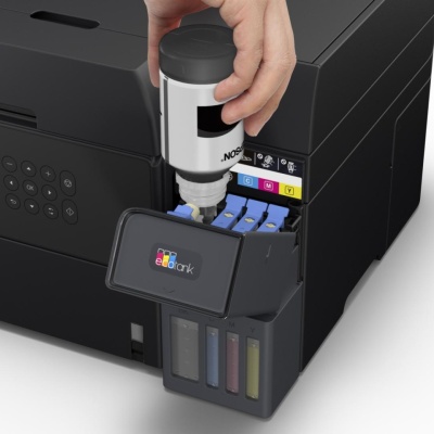Multifunctional inkjet color Epson EcoTank CISS L6370, dimensiune A4 (Printare,Copiere, Scanare), printare borderless, viteza 35ppm alb-negru, 23ppm color, rezolutie 4800x1200 dpi, alimentare hartie 250 coli,ADF 30 coli, duplex automat ,scanner CIS - Img 3