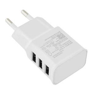 Network charger Lamtech, 2.1A, 3xUSB, White