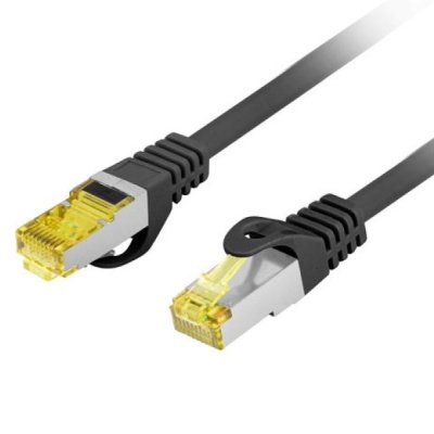 PATCHCORD CAT.6A S/FTP LSZH CU 1M BLACK FLUKE PASSED LANBERG