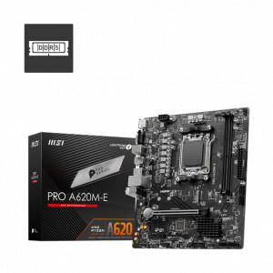 Placa de baza MSI PRO A620M-E AM5, 2xDDR5, 1xHDMI 1xVGA, 1xPCIE x16 1xPCIE 1x, 1xM.2, 4xSATA 6gb/s