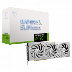 Placa Video MSI GeForce RTX™ 4070 GAMING X SLIM WHITE 12G GDDR6X 192 bit, 3xDP 1xHDMI