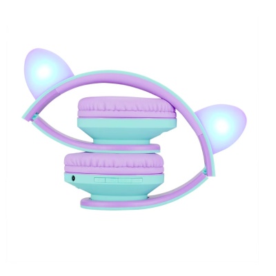 PowerLocus Casti pentru copii wireless KidsCats Purple/Teal - Img 3