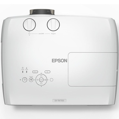Proiector Epson EH-TW7100, 3LCD, 4K PRO-UHD, 3.000 lumeni, 16:9, 100.000:1, lampa 3.500 ore/ 5.000 ore, dimensiune maxima imagine 500", 2 * USB 2.0 Type A, USB 2.0 Type Mini-B, 2* HDMI, Bluetooth, audio in/ out, Kensington lock, 4K enhancement, Wireless