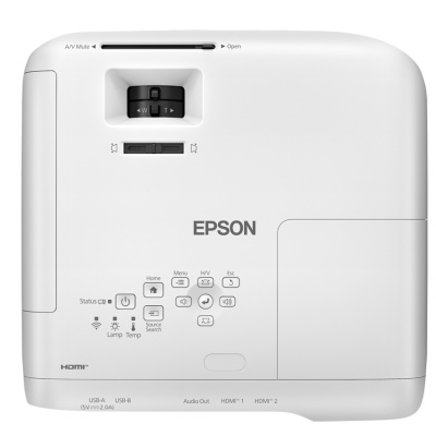PROJECTOR EPSON EB-FH54, Tehnologie 3LCD, Luminozitate: 4100 lumeni, Rezolutie: 1080p, Aspect: 16:9, Contrast 16.000 : 1, Sursa lumina: Lampa, Dimensiune maxima proiectie: 31"-304", Distanta proiectie: 0.9m-8.9m, Interfata: USB, WI-FI, 2 x HDMI, - Img 2