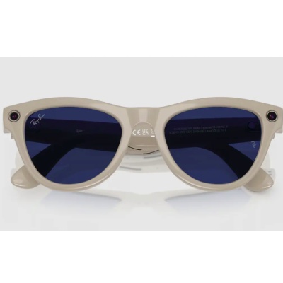 Ray-Ban Meta Skyler Gen 1 High Bridge FIT Shiny Chalky Gray Clear/Sapphire Transitions 52-20 - Img 2