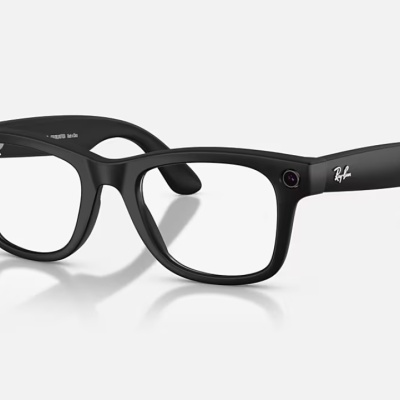 Ray-Ban Meta Wayfarer Gen 2 AI Glasses Matte Black/Clear (Large)
