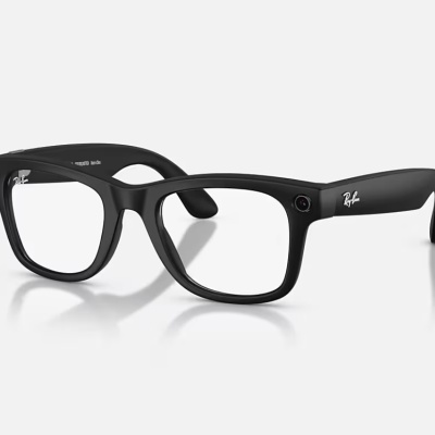 Ray-Ban Meta Wayfarer Gen 2 High Bridge FIT Matte Black Clear/Grey Transitions 50-22