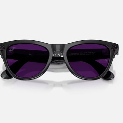 RayBan Meta SKYLER High Bridge Fit - Shinny Black - Amethyst Transitions® Gen2 - Img 4