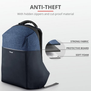 Rucsac Trust Nox Anti-theft Backpack 16" Blue - Img 3