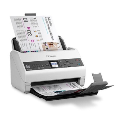 Scanner Epson DS-730N, dimensiune A4, tip sheetfed, viteza scanare: 40 ppm alb-negru si color, rezolutie optica 1200dpi, ADF Single Pass 100 pagini, duplex, Scan to Email, Scan to FTP, Scan to Web folders, Scan to Network folders, software: Epson Device - Img 2