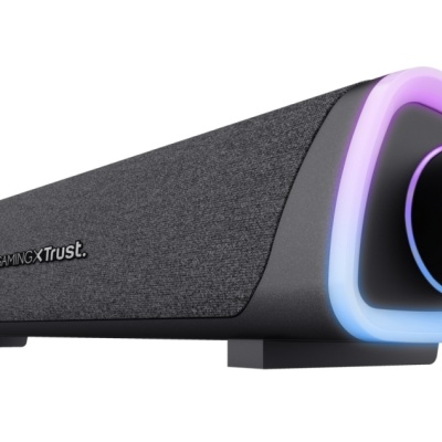 Soundbar Trust GXT 620 Axon, puetere (RMS) 6W, frecventa 20 Hz - 20.000 Hz, audio input 3.5mm (1.4m), iluminare RGB, alimentare prin USB, negru - Img 2