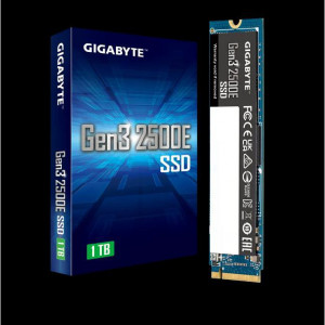 SSD GIGABYTE Gen3 1TB, M.2, PCIe 3.0x4, NVMe1.3, viteza citire: 2400 MB/s, Viteza scriere: 1800 MB/s.