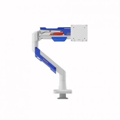 Suport monitor Serioux MM101-C012WH, arc cu gaz, compatibilitate dimensiune ecran 24"-57", greutate maximă suportata: 2~30 kg, VESA: 75x75, 100x100, 100x200, 200x100, 200x200, inclinare: +70°~-45°, pivotare: +90°~-90°, rotația ecranului: 360° - Img 5