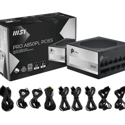 Sursa MSI PRO A850PL PCIE5, 80 PLUS Platinum, 850 W