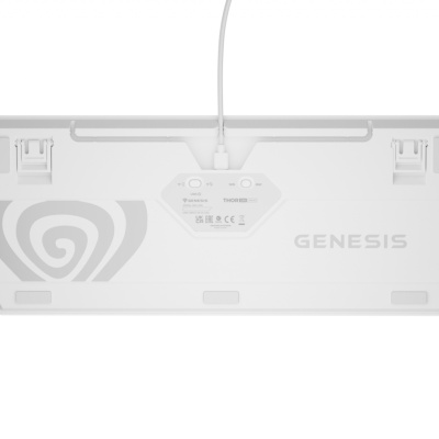 Tastatura gaming mecanica wireless Genesis Thor 230 TKL, iluminare RGB, 87 taste, 11 butoane multimedia, alb - Img 5