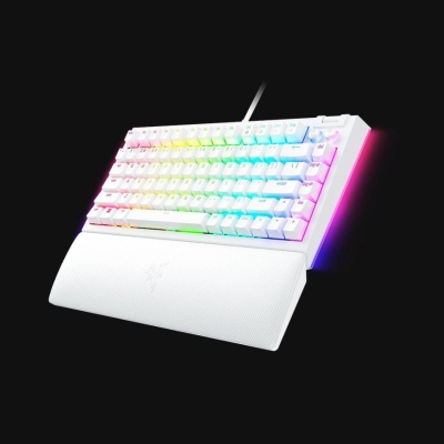 Tastatura mecanica gaming BlackWidow V4 75%, taste ABS, layout US, iluminare RGB, cu 6 butoane customizabile, suport pentru incheietura magnetic, alb - Img 3