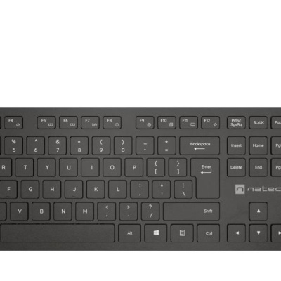Tastatura Natec Herring Slim, membrana, lungime cablu 150cm, 105 taste, layout ANSI-ISO, negru