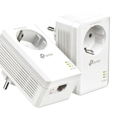 TP-Link Kit Powerline Gigabit Passthrough, HomePlug AV2,IEEE 1901, IEEE 802.3, IEEE 802.3u, IEEE 802.3ab, Gigabit Ethernet Port, Aria de acoperire: 300M, CONTINUT PACHET 2X adaptoare powerline ethernet, viteze mari de transfer de date, de până la 1000