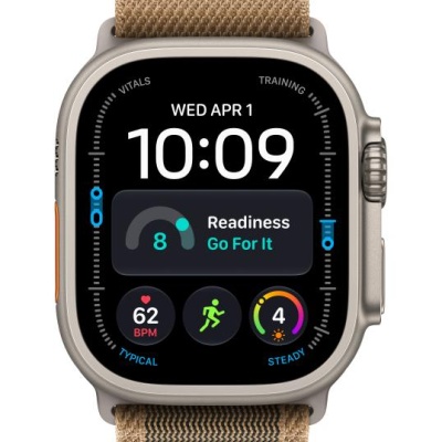 Apple Watch Ultra 4 GPS + Cellular 49mm Natural Titanium Case with Desert Alpine Loop - L