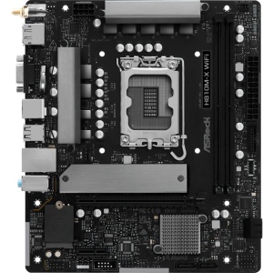 Asrock H810M-X WiFi. Processor manufacturer: Intel, Processor socket: LGA 1851 (Socket V1), Compatible processor series: Intel Core Ultra (Series 2). Supported memory types: DDR5-SDRAM, Maximum internal memory: 128 GB, Memory slots type: DIMM. Supported