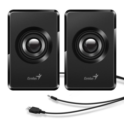 Boxe Genius SP-U125 2.0 cu fir, putere RMS 3W(2 x 1.5W) conector jack 3.5mm, negru