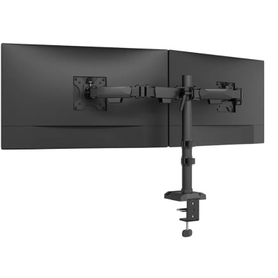 Brat dublu monitor Neomounts DS60-600BL2; pentru display-uri cu diagonale 10"-32", sistem de prindere VESA 75x75~100x100, greutate maxima suportata 8 - per ecrankg, full motion, tilt +45°, swivel 90°, rotate 180°, distanta fata de perete 99-459mm; - Img 2
