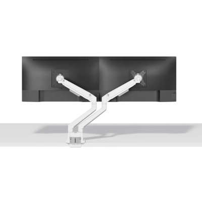 Brat dublu monitor Neomounts DS70-250WH2; pentru display-uri cu diagonale 17"-32", sistem de prindere VESA 75x75~100x100, greutate maxima suportata 9 - per ecrankg, full motion, tilt +45°, swivel 90°, rotate 180°; gas spring; culoare argintiu. Garantie 5 - Img 2