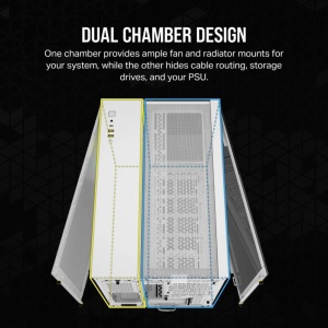 Carcasa CORSAIR iCUE LINK 2500X Micro ATX Dual Chamber ALB - Img 12