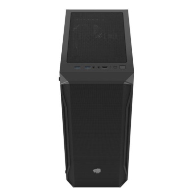 Carcasa FURY SHOBO SH4F Mid Tower NEGRU, Tempered Glass, Sloturi Expansiune 7, Drive Bays: 2x3.5" 2x2.5", Ventilatoare Suportate: 8 (spate: 1x120mm, fata: 3x120mm sau 3x140mm, sus: 2x120mm sau 1x140mm, jos: 2x120mm), Ventilatoare Incluse: 4 (4x120mm), - Img 4