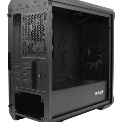 Carcasa GENESIS IRID 503 V2 Mini Tower NEGRU, Tempered Glass, Sloturi Expansiune 4, Drive Bays: 2x3.5" 3x2.5", Ventilatoare Suportate: 6 (spate: 1x120mm, fata: 3x120mm sau 2x140mm, sus: 2x120mm sau 2x140mm), Ventilatoare Incluse: 2 (2x120mm), Format - Img 3