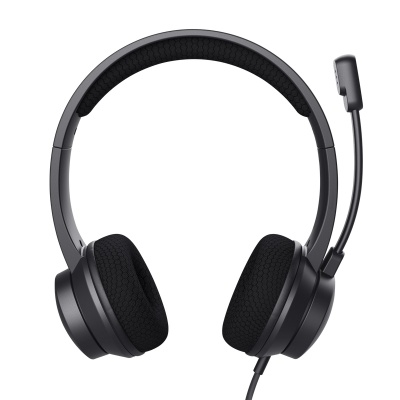 Casti Trust cu fir Ayda USB-ENC, noise cancelling, frecventa raspuns 20 Hz - 20.000 Hz, negru - Img 3