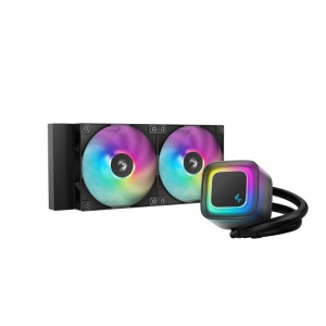 Cooler Procesor DEEPCOOL LE240 V2 ARGB NEGRU, marime radiator 282mm, 2 ventilatoare, Viteza ventilatoare 500-2100 RPM +/- 10%, Viteza pompa: 2500-3400 +/- 10%, Suport AMD: AM4/AM5, suport INTEL: LGA1851/1700/1200/1151/1150/1155, Airflow: 75.89 CFM