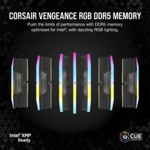 CORSAIR VENGEANCE RGB DDR5 96GB (2 x 48GB) DDR5 6400 CL32-40-40-84 1.40V Intel XMP - BLACK - Img 7