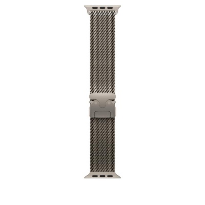 Curea pentru Apple Watch 49mm Natural Titanium Milanese Loop - Medium