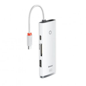Docking Station Baseus Lite, card reader SD/microSD, alb