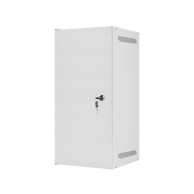 Dulap rack 10" perete 12U / 280x310 pentru auto-asamblare, cu ușă metalică, gri (flat pack)