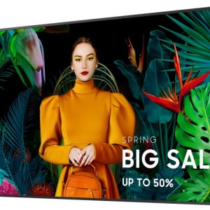 Ecran profesional LFD Monitor Signage Samsung QB43C, 43", UHD, 16/7, 350nit, panel VA, 8ms, contrast static 4000:1, mătuire Glare, Tizen 7.0, MagicINFO S10, CPU A72*4, stocare 8GB. Symmetric design, center IR, temperature sensor, Workspace - Img 5