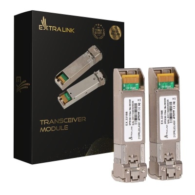 Extralink SFP28 25G 2-Pack SFP28 Module 25Gbps LC/UPC Duplex 1310nm 10km single mode DOM