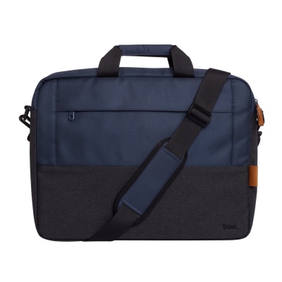 Geanta laptop Trust Lisboa, pentru laptopuri cu diagonala pana in 15.6",2 compartimente, material POM, RPET Polyester, RPET, volum 2.1 L, albastru - Img 4