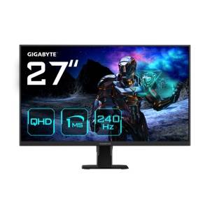Gigabyte Monitor Gaming 27" SS IPS GS27Q X, Non-glare, Rezolutie: 2560 x 1440 (QHD), 300 cd/m2 (TYP), Contrast: 1000:1, Unghi vizualizare: 178°(H)/178°(V), Culori: 1.07B, Timp raspuns: 1ms (MPRT), Refresh rate: 240Hz/OC 250Hz, HDR Ready, Flicker-free,