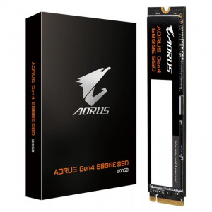 Gigabyte SSD Aorus Gen4 500GB, M.2, 3D TLC NAND Flash, Viteza citire: 5,000 MB/s, Viteza scriere: 3,800 MB/s, Dimensiuni; 80 x 22 x 2.3 mm,
