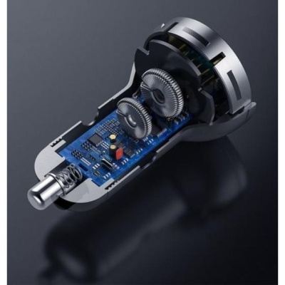 Incarcato auto Baseus Digital Display, 2 x USB Output 5V/4.8A, total output 24W, pt. bricheta auto, afisaj digital, argintiu - Img 10