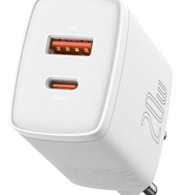 Incarcator Baseus Compact, fast charge 20W, alb - Img 2