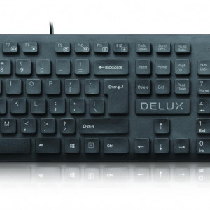 Kit Tastatura + Mouse Wired Delux KA150U+M321BU, USB, neagru