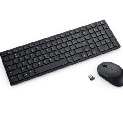 Kit Wireless tastatura si mouse DELL KM555, Negru