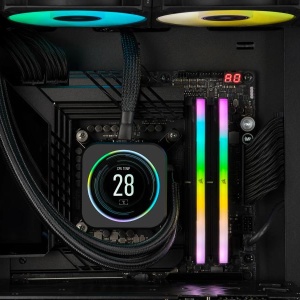 Memorie RAM CORSAIR VENGEANCE RGB 32GB (2x16) DDR5, 6000MHz, CL38, 1.35V, XMP 3.0, negru, Kit of 2 - Img 4