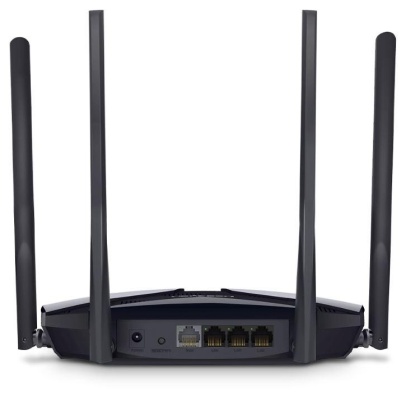 Mercusys MR60X Dual-Band WiFi 6 Router (AX15000), Standarde wireless: Wi-Fi 802.11ax / ac / a / b / g / n, Viteza wireless: 1201 Mbps (5 GHz) + 300 Mbps (2.4 GHz), Interfata: 1 × Port WAN Gigabit + 3 porturi Gigabit LAN, 4 x Antene externe de 5dBi. - Img 2