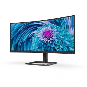 Monitor 34" PHILIPS 346E2CUAE, QHD 3440*1440, 100 Hz, 300 cd/mp, 21:9 ,Anti-Glare, 3H, Haze 25%, WLED, VA, 3000:1, Flicker-free, 4 ms, 178/178,DP, HDMI, USB-C, audio out, boxe 2*5W, PIP/PBP mode, Kensington lock,VESA 100*100, culoare negru - Img 2