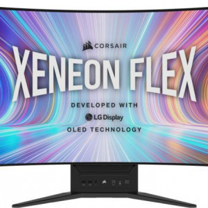 Monitor CORSAIR XENEON FLEX 45WQHD240 45-Inch OLED (3440 x1440), 240Hz Refresh Rate, Bendable, GtG 0.03ms