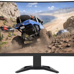 Monitor Gaming curbat Lenovo G32qc-30, 31.5", 2560x1440, 165Hz, Pivot, Boxe integrate, Black